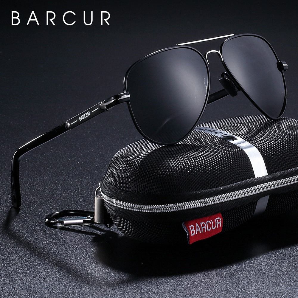 BARCUR Polarized Mens Sunglasses Pilot Sun Glasses for Men