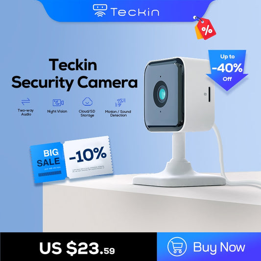 Teckin Cam Indoor Ip Wifi Camera 1080P FHD For Home Security Protection Night Vision