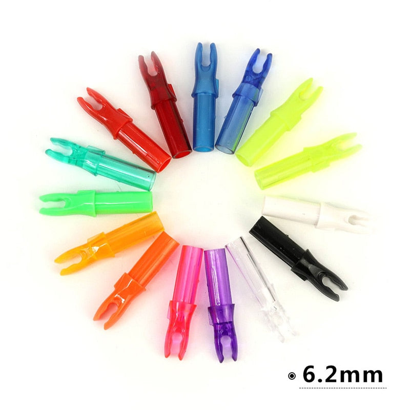 20pcs Hottest ID 6.2 mm Archery Arrow Nocks Internal For Carbon Fiberglass Arrow