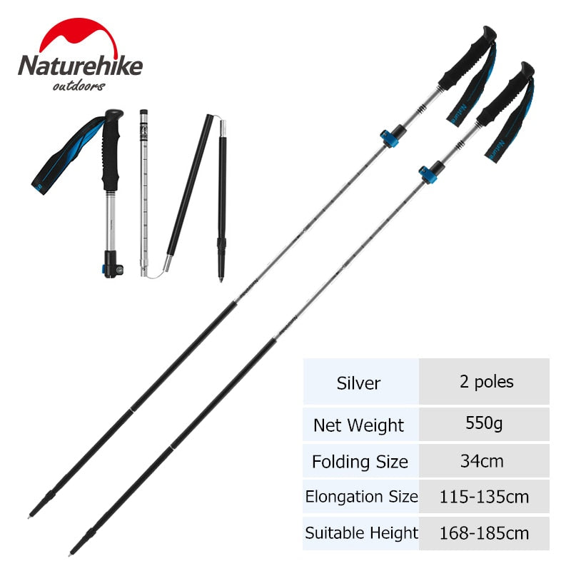 Naturehike Trekking Poles Folding Hiking Stick Collapsible Hiking Poles Trekking Stick Walking