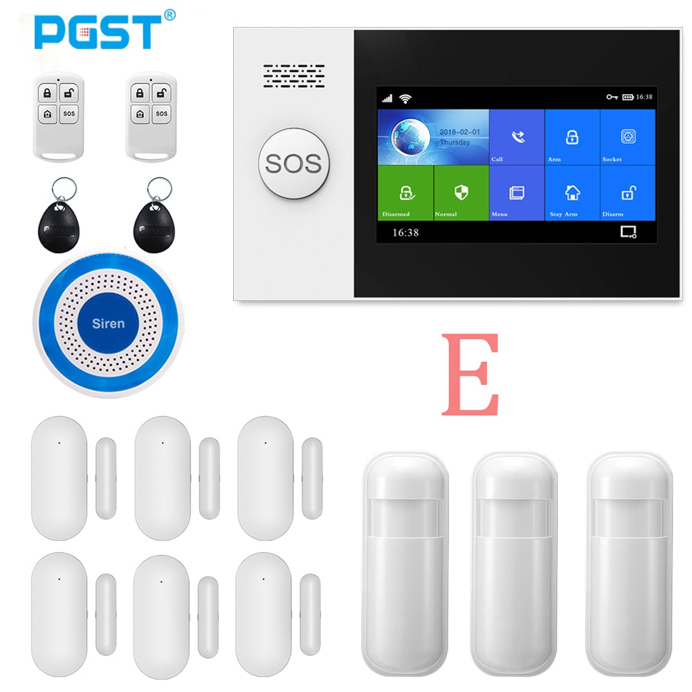 PGST Wireless Home WIFI GSM Security Alarm System Burglar Home Security