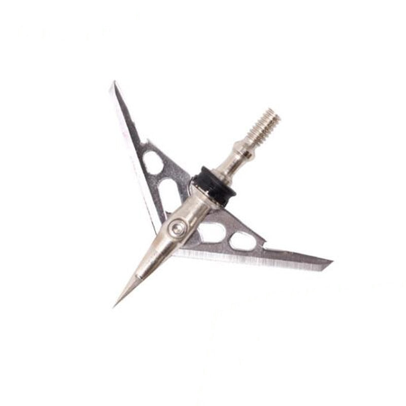 12pcs100Grain Archery 2 Blades Arrowhead Stainless Steel Arrow Point Target Broadhead