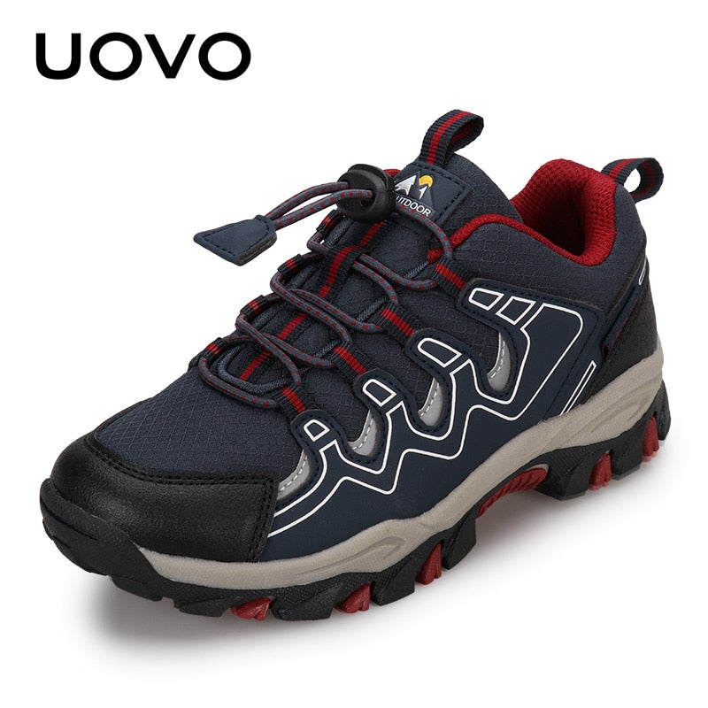 UOVO 2022 New Boys Girls Sports Children Footwear Outdoor Breathable Kids Hiking Shoes