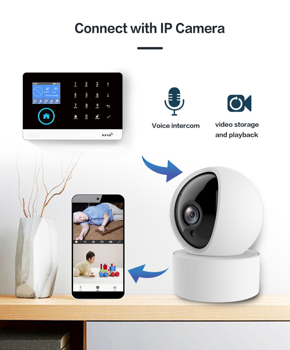 GauTone WiFi GSM Alarm System Tuya Smart Life App Control for Home Security