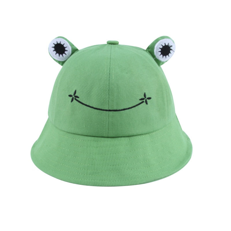 2022 Frog Bucket Hat for Women Summer Autumn Plain Female Panama Outdoor