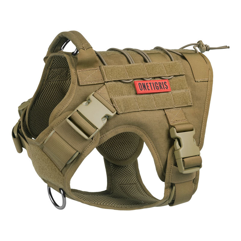 OneTigris Dog Harness Vest for Walking Hiking Hunting Tactical Military Water-Resistan