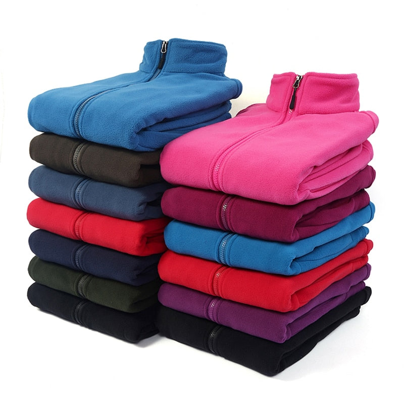 LNGXO Fleece Fabric Sweatshirts Softshell Hunting Hiking Polartec Jacket Men Women