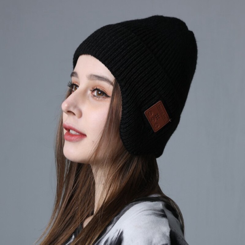 Bluetooth Earphone Music Hat Winter Wireless Headphone Cap Headset Mic Outdoor