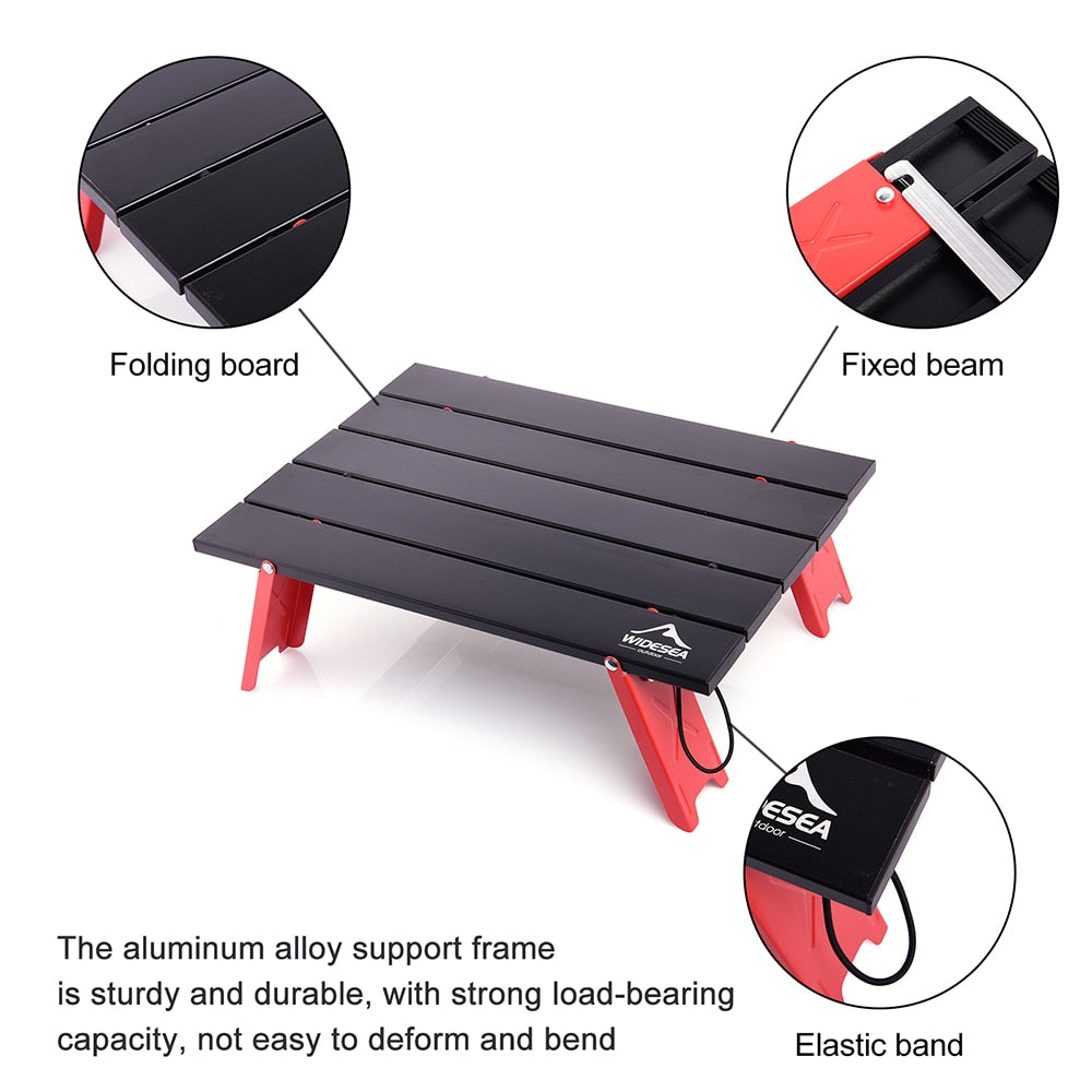 Widesea Camping Mini Portable Foldable Table for Outdoor Picnic Barbecue Tours