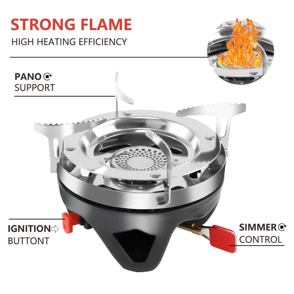 APG Portable Cooking System Outdoor Hiking Stove Heat Exchanger Pot Propane Gas