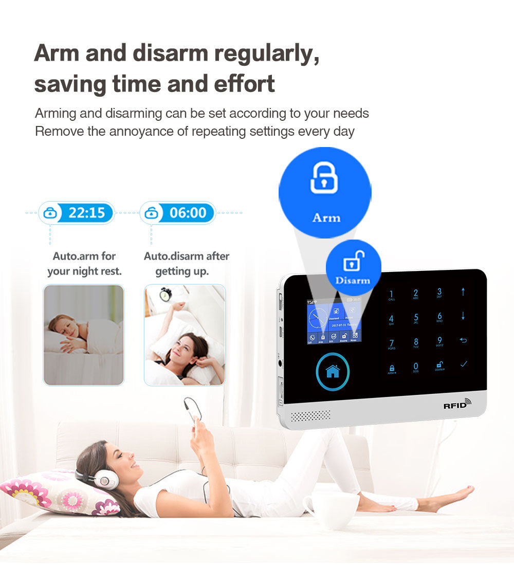 GauTone WiFi GSM Alarm System Tuya Smart Life App Control for Home Security