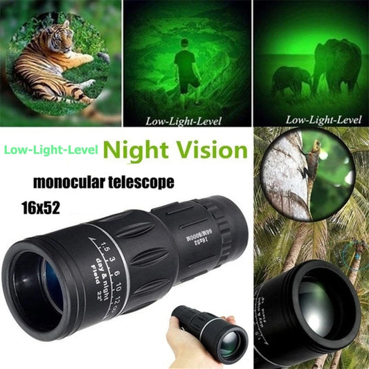 US DE UK 16X Monocular 66m/8000m Magnification Dual Focus Zoom Optic Len Armoring