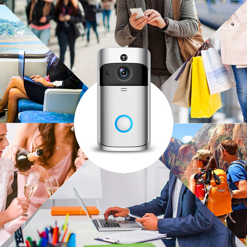 Wsdcam Smart Doorbell Camera Wifi Wireless Call Intercom Video-Eye for Apartments