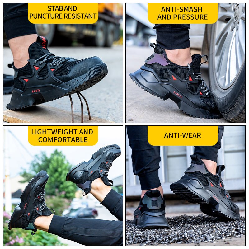 Lightweight safety shoes, comfortable, men and women sports, anti-piercing and foot protection