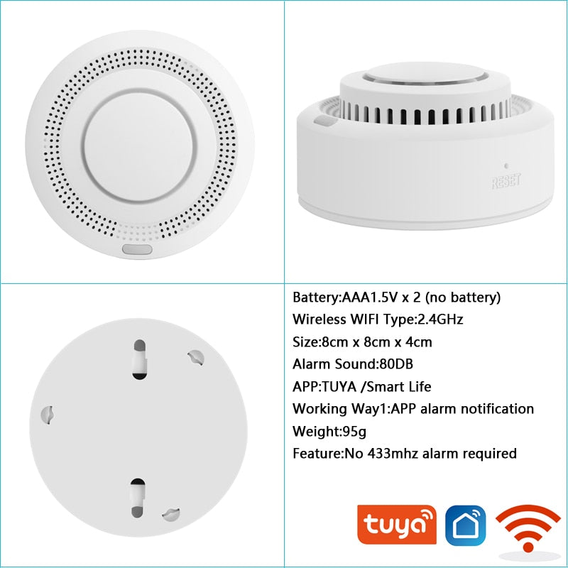 Independent Smoke Detector Sensor Fire Alarm Home Security System Firefighters