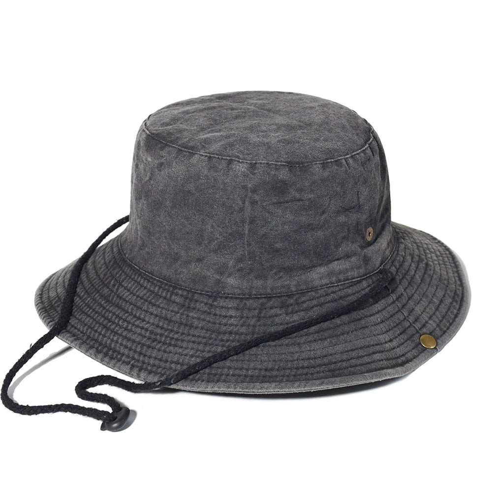 Fishing Hiking Sun Hat Men Women Boonie Hat Wide Brim Bucket Hat Outdoor Safari