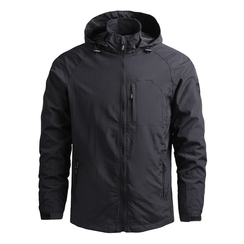 Men Outdoor Hiking Jackets Waterproof Hooded Windbreaker Coat Men 2022