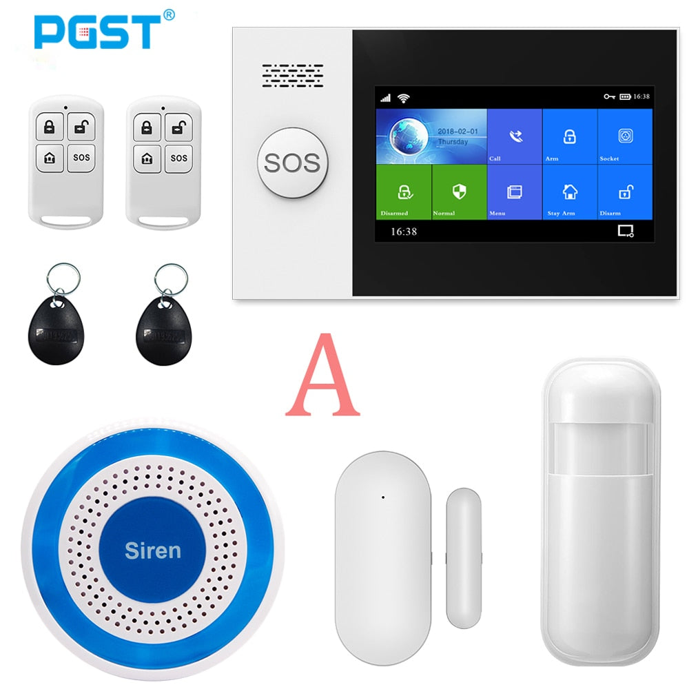 PGST Wireless Home WIFI GSM Security Alarm System Burglar Home Security