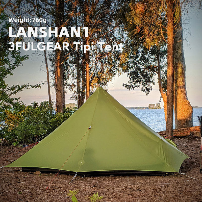 3F UL GEAR LanShan Ultralight Camping Tent 1 Person 3 Season Professional 15D Silnylon