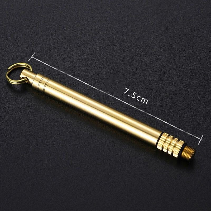 Titanium Edc Portable Multifunctional Toothpick Bottle Keychain Fruit Fork Camping Tool