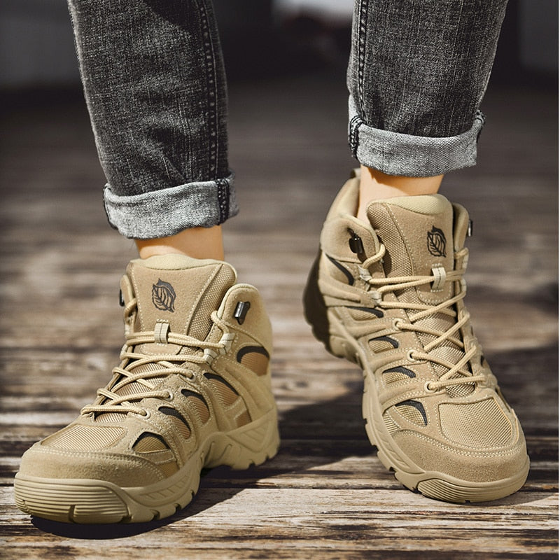 Brand Men Boots Tactical Military Combat Boots Outdoor Hiking Boots Winter Shoes