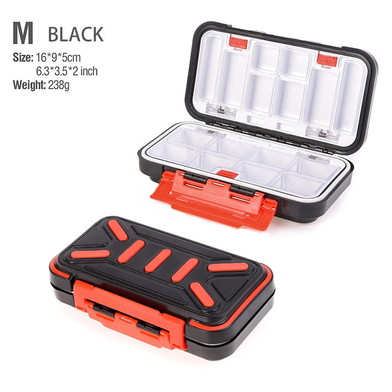 2022 Fishing Waterproof Fishing Tackle Box Double-Sided Opening and Closing Bait Box