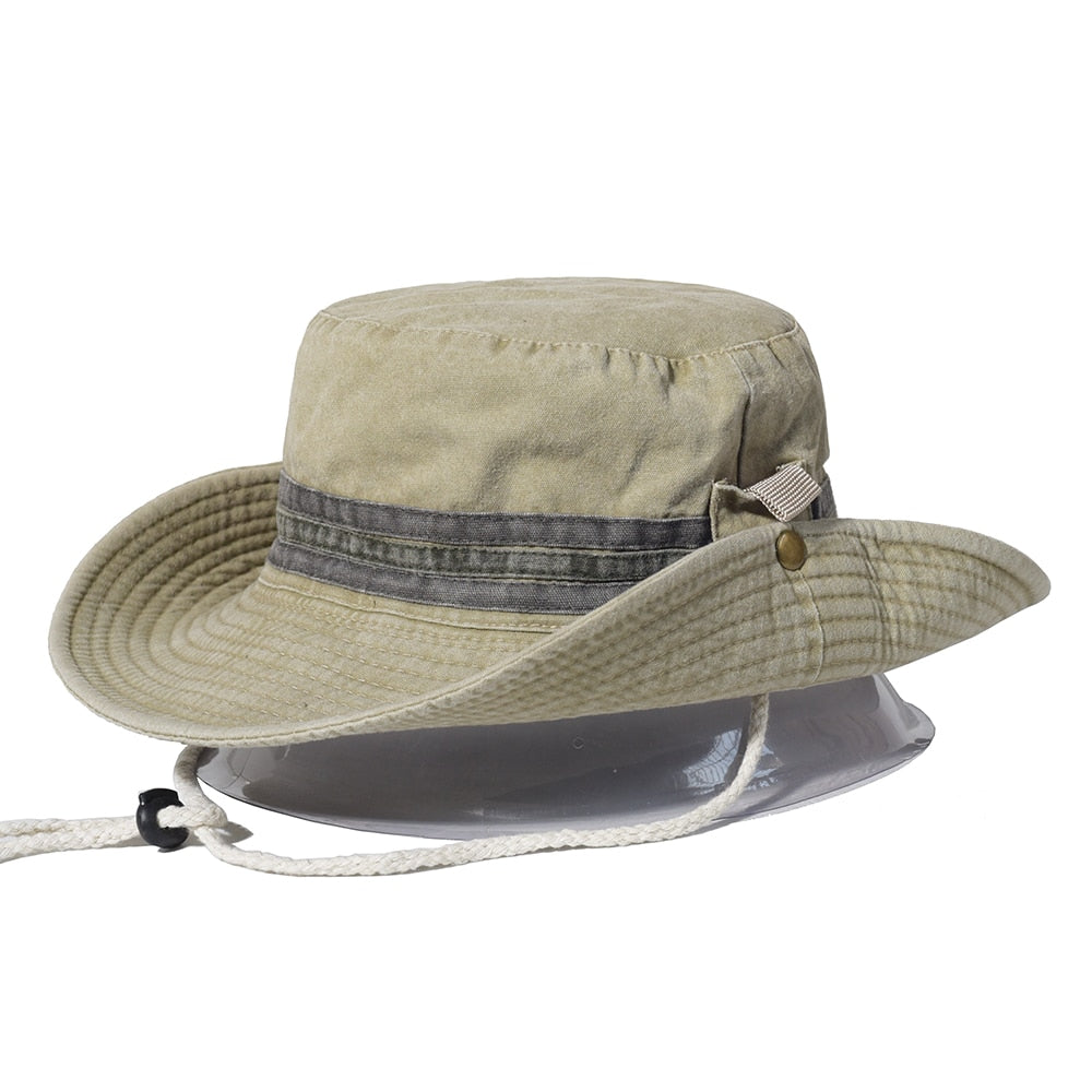 Fishing Hiking Sun Hat Men Women Boonie Hat Wide Brim Bucket Hat Outdoor Safari