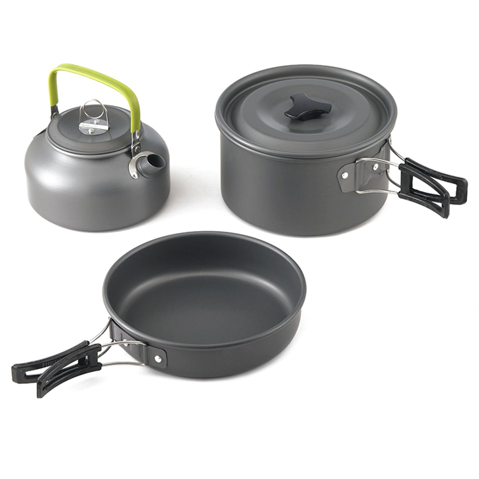 Camping Pot 308 Aluminum alloy Pot Set Ultralight Pure Titanium Pot Set Camping Stove