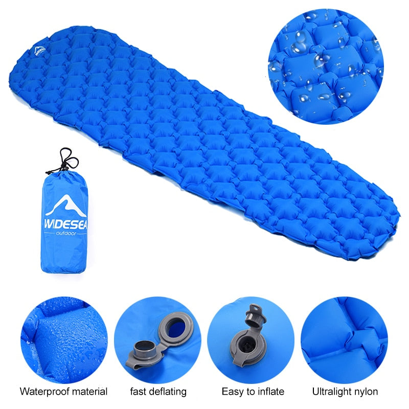 Widesea Camping Inflatable Mattress In Tent Folding Camp Bed  Sleeping Pad