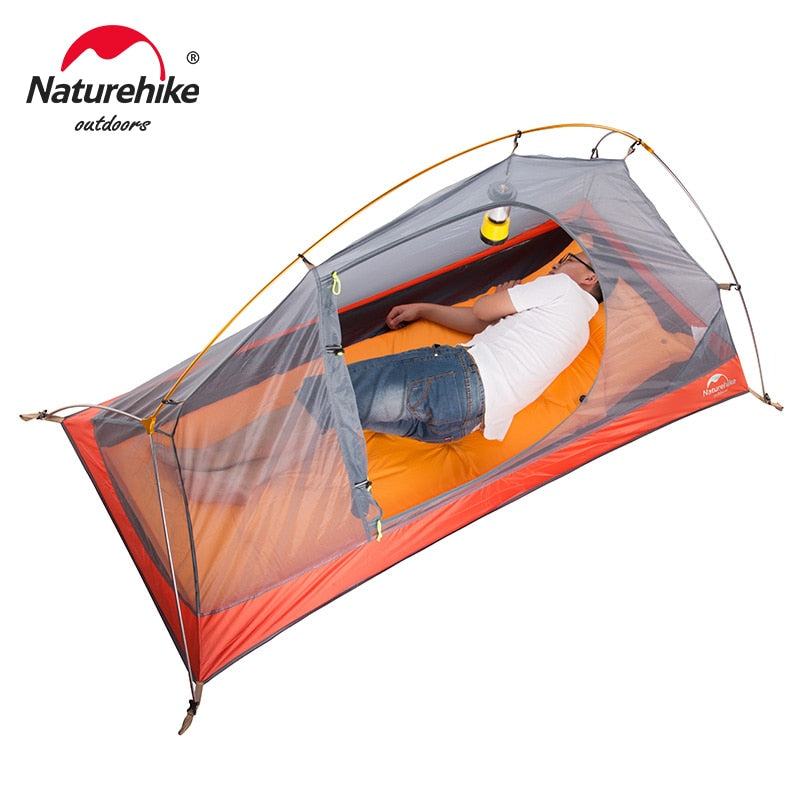 Naturehike Cycling Tent 1 Person Ultralight Backpacking Tent Double Layer Fishing Beach