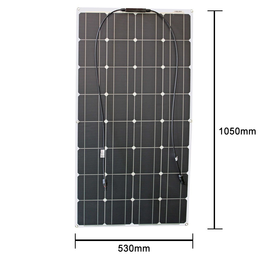 12v flexible solar panel kit 100w 200w 300w solar panels with solar controller for boat