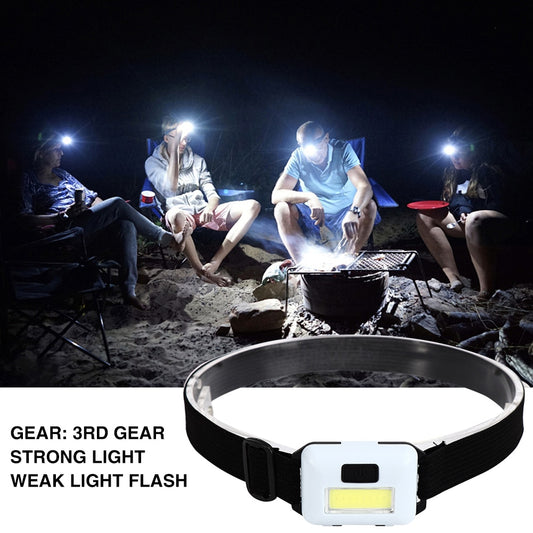 Mini COB LED Headlamp 3 Modes Waterproof Headlight Head Flashlight Torch Lanterna