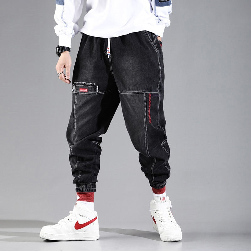 2022 New Streetwear Hip Hop Cargo Pants Men&#39;s Jeans Elastic Harun Joggers