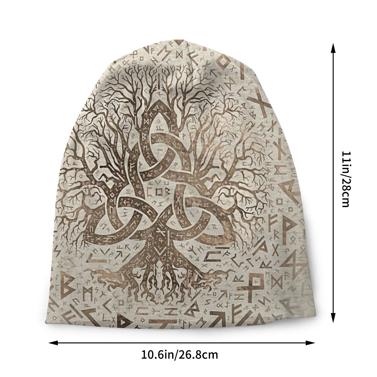 Vikings Ragnar Lothbrok Beanie Hats Tree Of With Triquetra And Futhark Knit Hat Bonnet