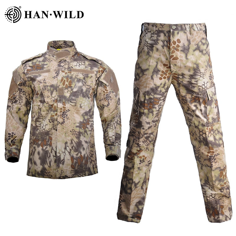 Men Military Uniform Airsoft Camouflage Tactical Suit Camping Army Special