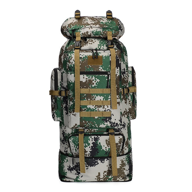 100L Large Capacity Waterproof Molle Camo Tactical Backpack Hiking Camping bag
