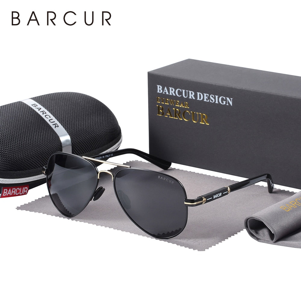 BARCUR Polarized Mens Sunglasses Pilot Sun Glasses for Men