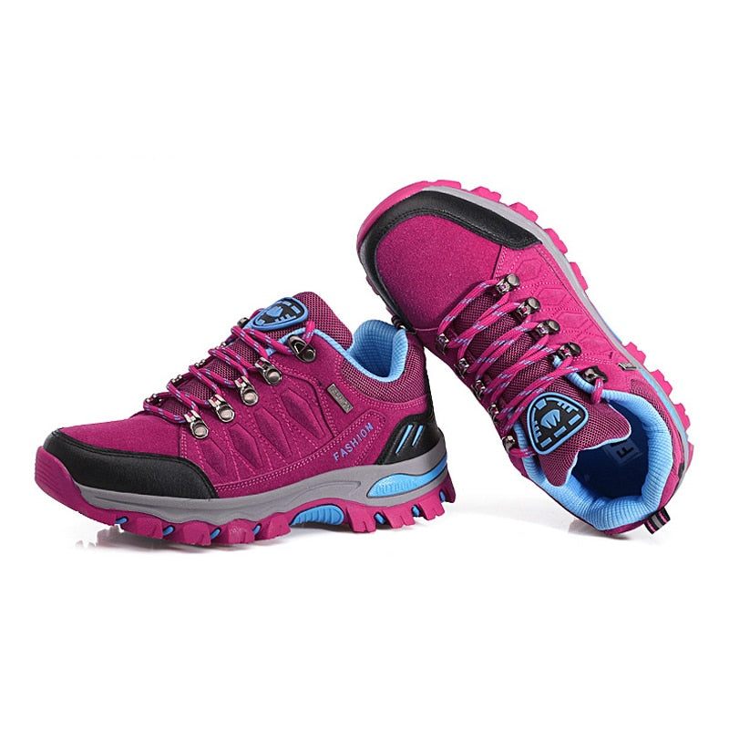 Autumn Spring Women Outdoor Leather Trekking Hiking Shoes Woman Mountain Sneake