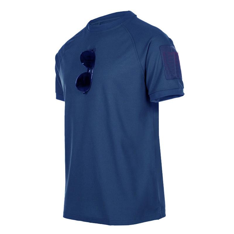 Military Tactical T Shirt Outdoor Sport Quick Dry Lapel Short Sleeve Shirt Summer