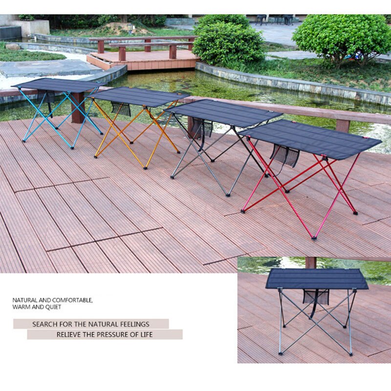 Portable Foldable Table Camping Outdoor Furniture Computer Bed Tables Picnic 6061