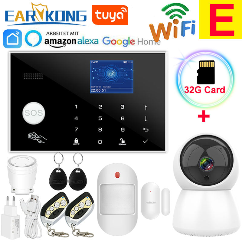 Wifi GSM Alarm System 433MHz Home Burglar Security Alarm Wireless Wired