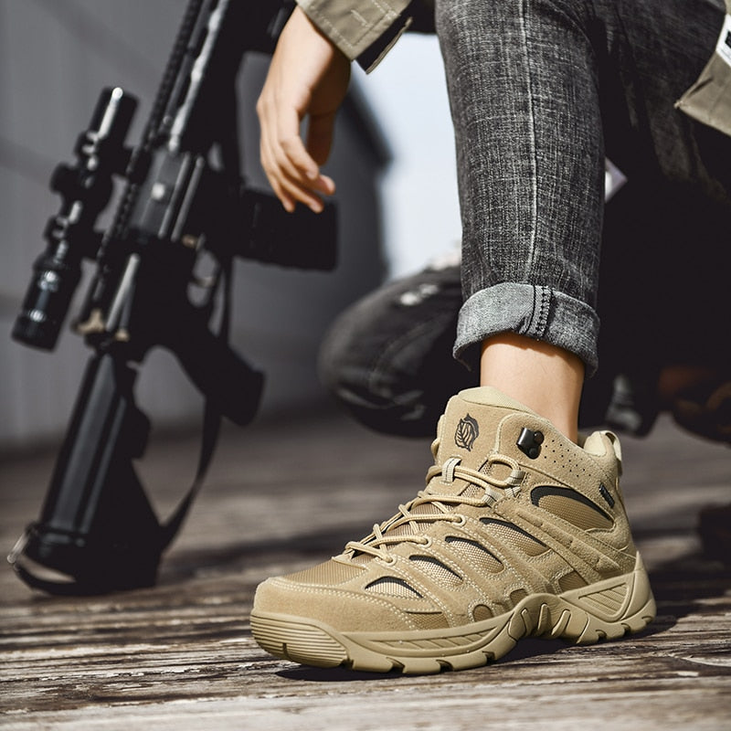 Brand Men Boots Tactical Military Combat Boots Outdoor Hiking Boots Winter Shoes