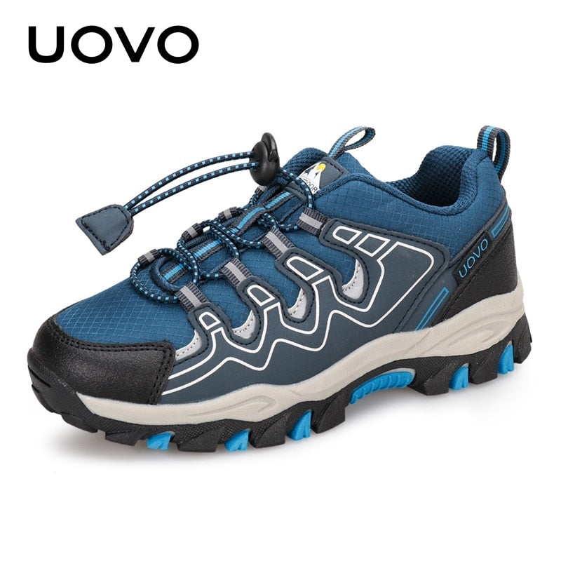 UOVO 2022 New Boys Girls Sports Children Footwear Outdoor Breathable Kids Hiking Shoes