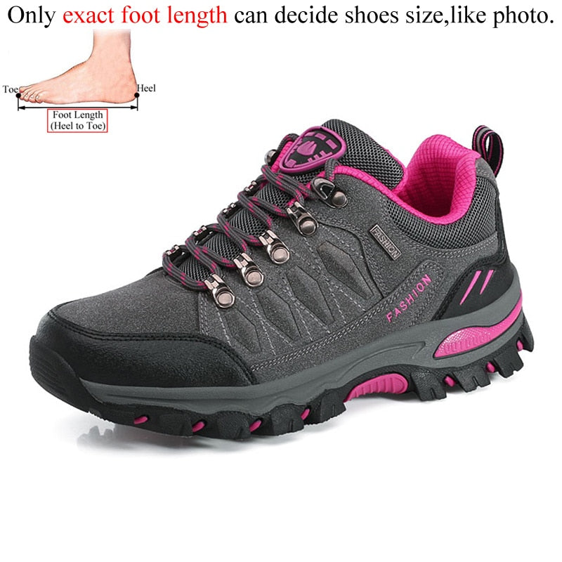 Autumn Spring Women Outdoor Leather Trekking Hiking Shoes Woman Mountain Sneake