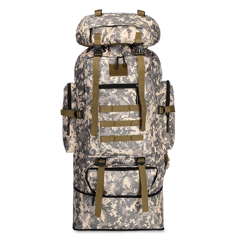 100L Large Capacity Waterproof Molle Camo Tactical Backpack Hiking Camping