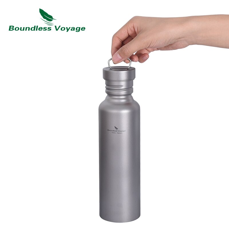 Boundless Voyage Titanium Water Bottle with Titanium Lid Drinkware 25.6oz/750ml