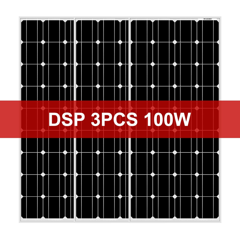 DOKIO 100W 18V Solar panel Waterproof Glass solar Panels 200W 300W 400W