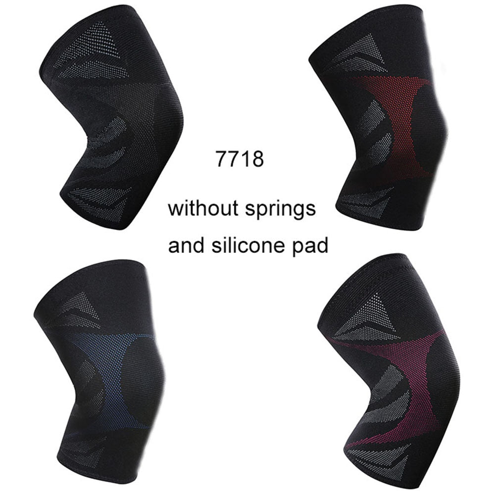 Veidoorn 1PCS Compression Knee Support Sleeve Protector Elastic Knee Pads Brace Springs