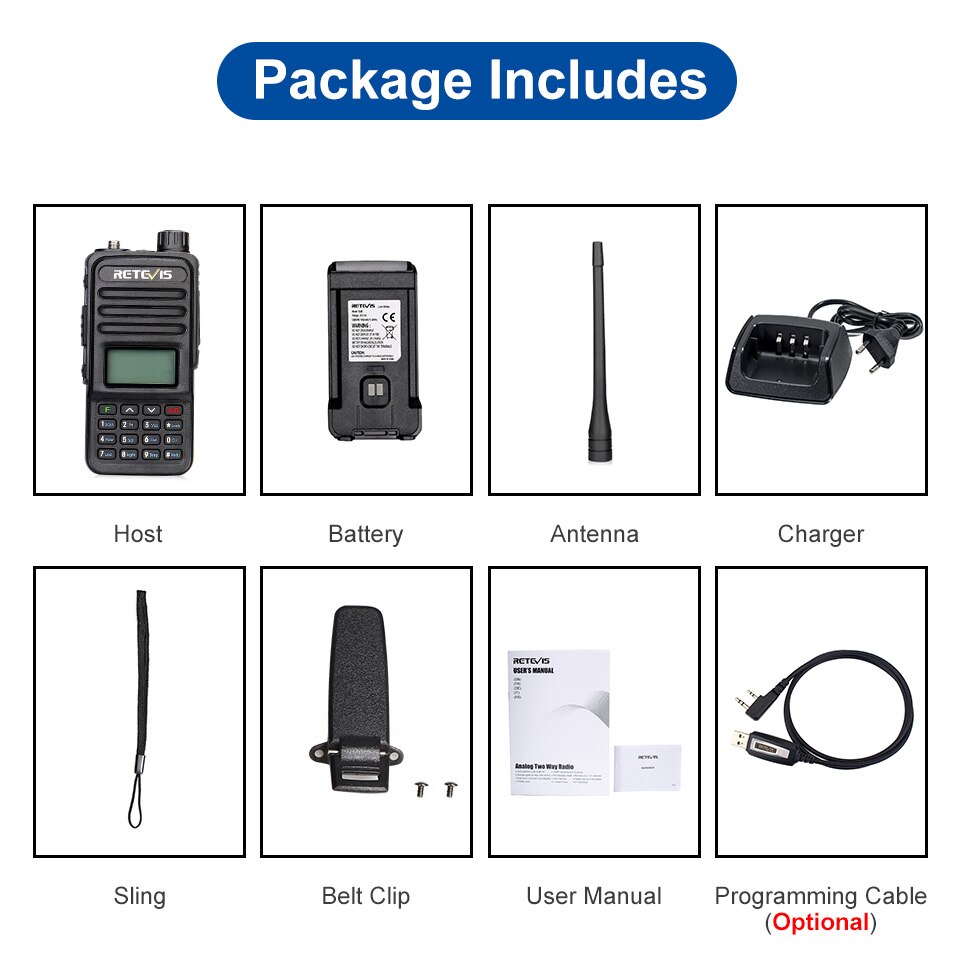 Retevis Walkie Talkie RT85 Ham Two-way Radio Stations 5W Walkie-talkies VHF UHF Dual Band