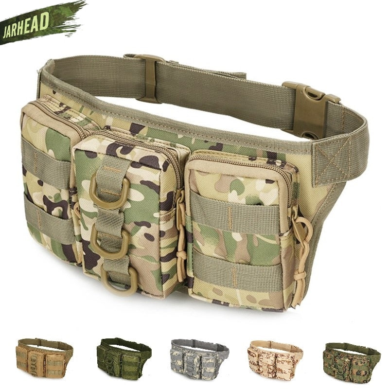 Tactical Waterproof Men Waist Pack Hiking nylon Waist Bag Outdoor Army Military